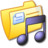 Folder Yellow Music 3 Icon